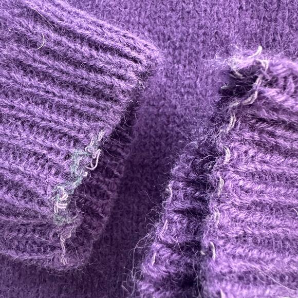 Vintage Eddie Bauer USA Sweater Women's Purple Shetland Wool Medium  Gorpcore - Picture 5 of 9